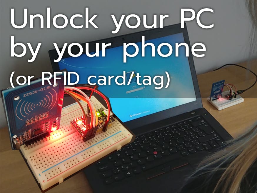 Unlock Your PC by Arduino Using Phone or RFID Card