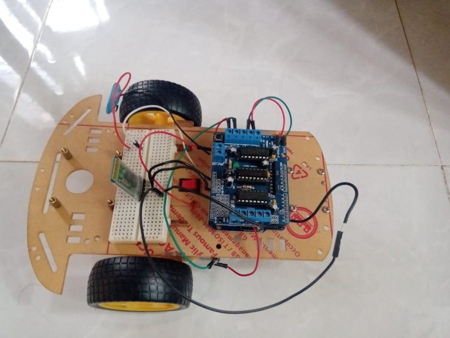 Bluetooth Controlled Bot (Using Adafruit L293D Motor Driver)
