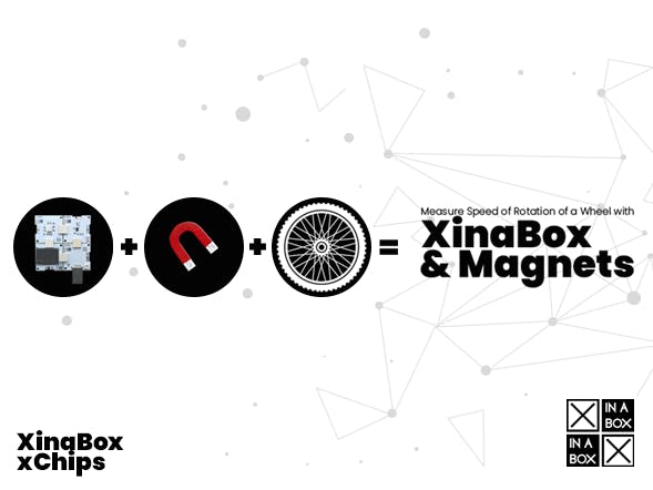 Measure Speed of Rotation of a Wheel with XinaBox & Magnets