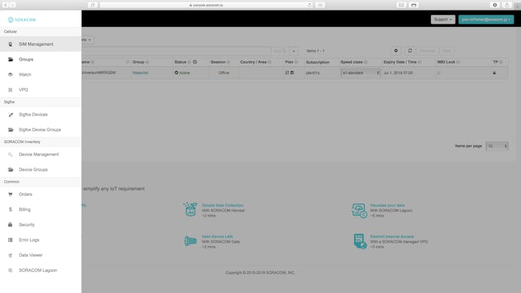 Select the Groups option under SIM Management