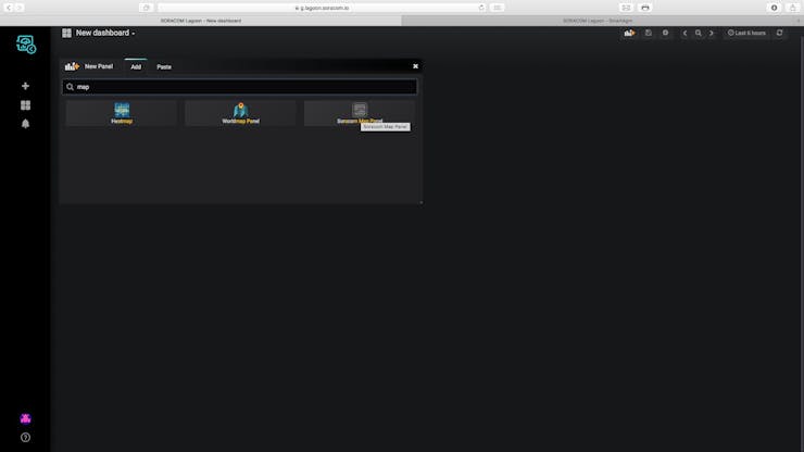 search for map in he panel and click on the Map Pannel