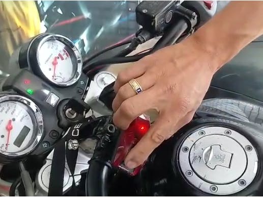 Biometric Sensor in Motorcycle Hornet