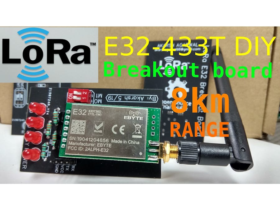 E32-433T LoRa Module Tutorial | DIY Breakout Board for E32