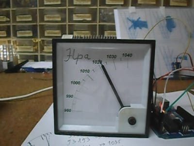 Barometer with Analog Scale (Ammeter)