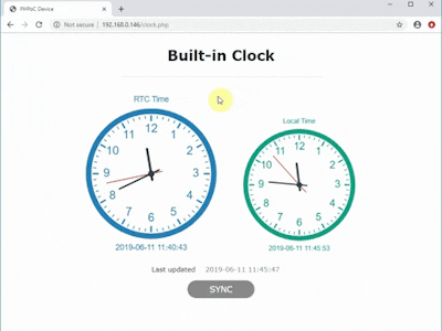 PHPoC - Access Built-In Real-Time Clock via Web