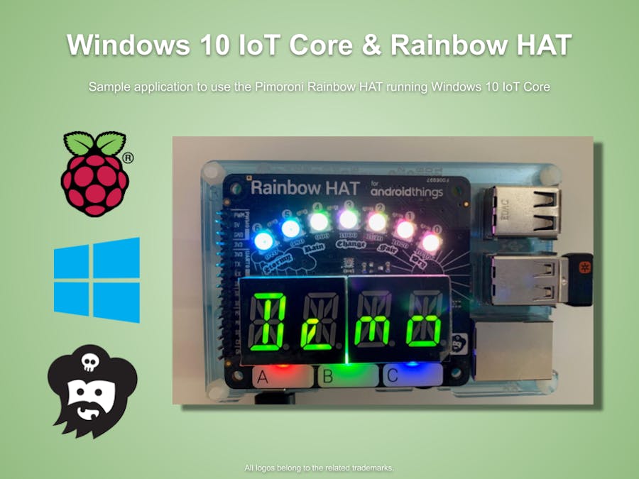 HomeBear. Rainbow - Windows 10 IoT Core + Pimoroni RainbowHAT