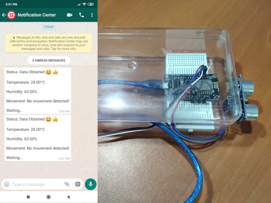 WhatsApp Notification Station