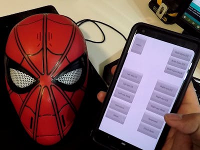 Spider-Man Mask with Servos and Bluetooth Control