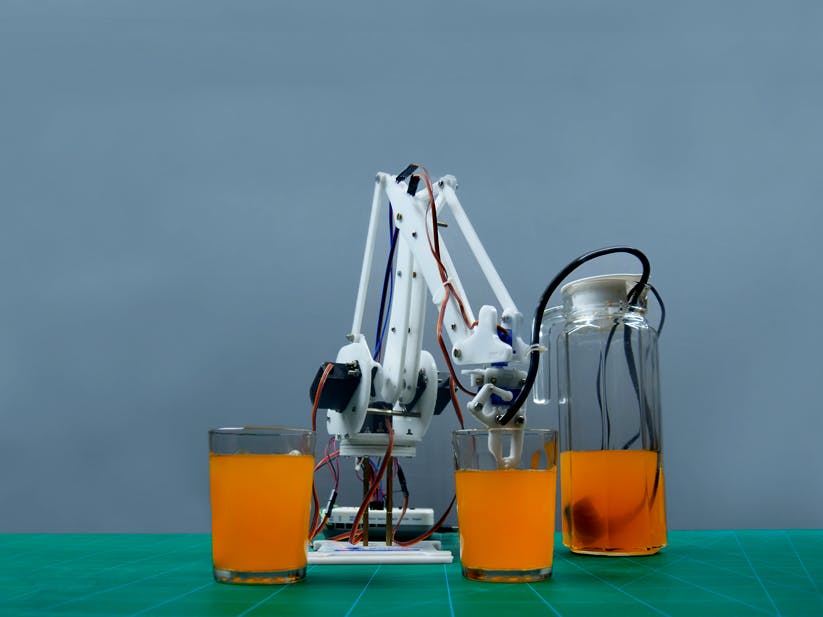 Automatic Robotic Arm Bartender Using evive