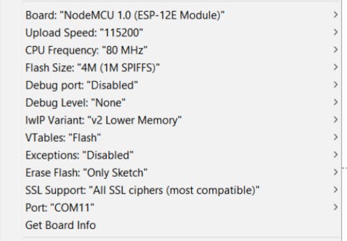 Board Upload Configuration