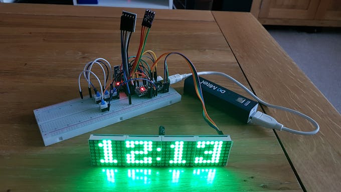 Led Matrix Ntp Clock With Ds3231 Bme280 Bh1750 And Esp01 Arduino 5806