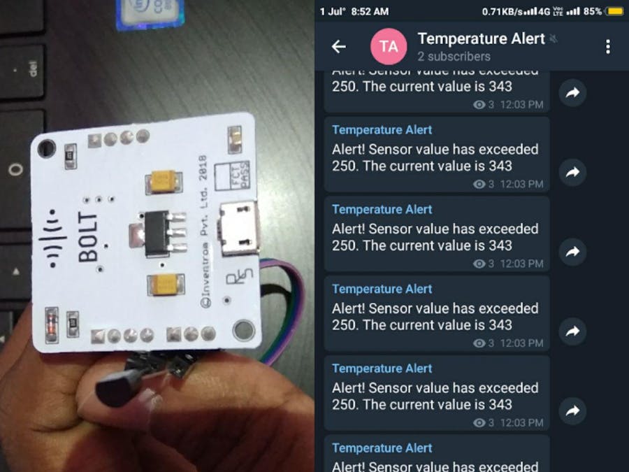 Telegram Temperature Notification Station
