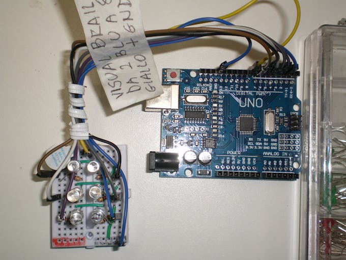 The paradoxical test implementation - The "Visual Braille" LED matrix 