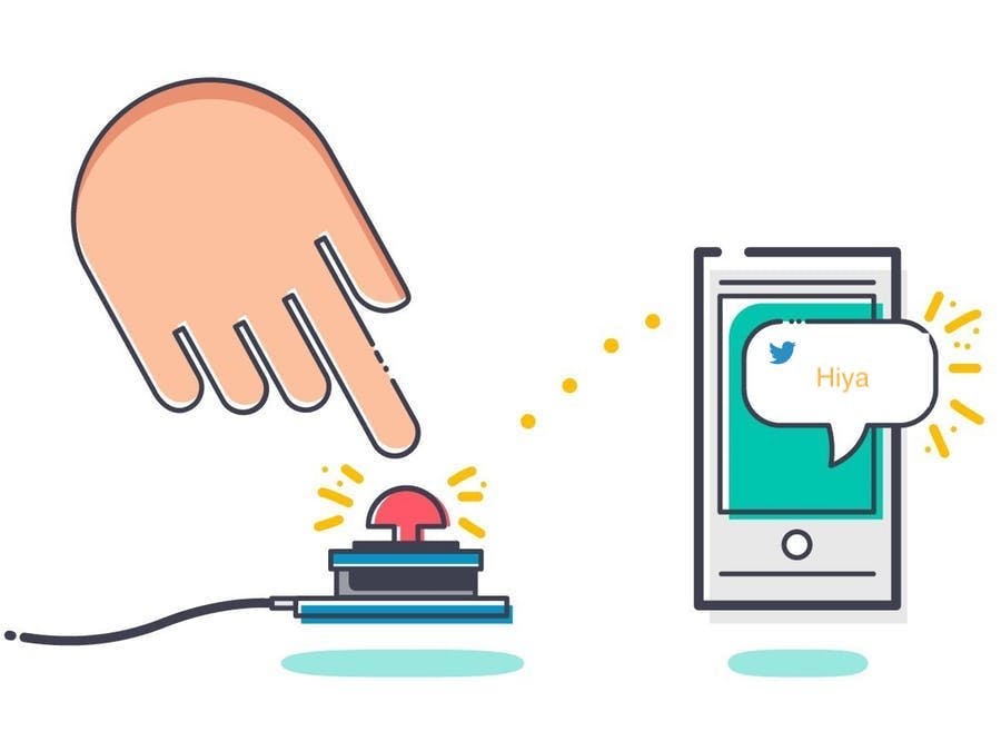 Twitter Button using Wia Dot One and Button Module