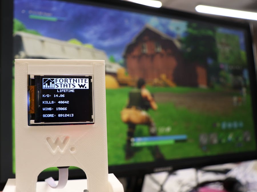 Awesome Fortnite Stats Display Using Wia Dot One + LCD