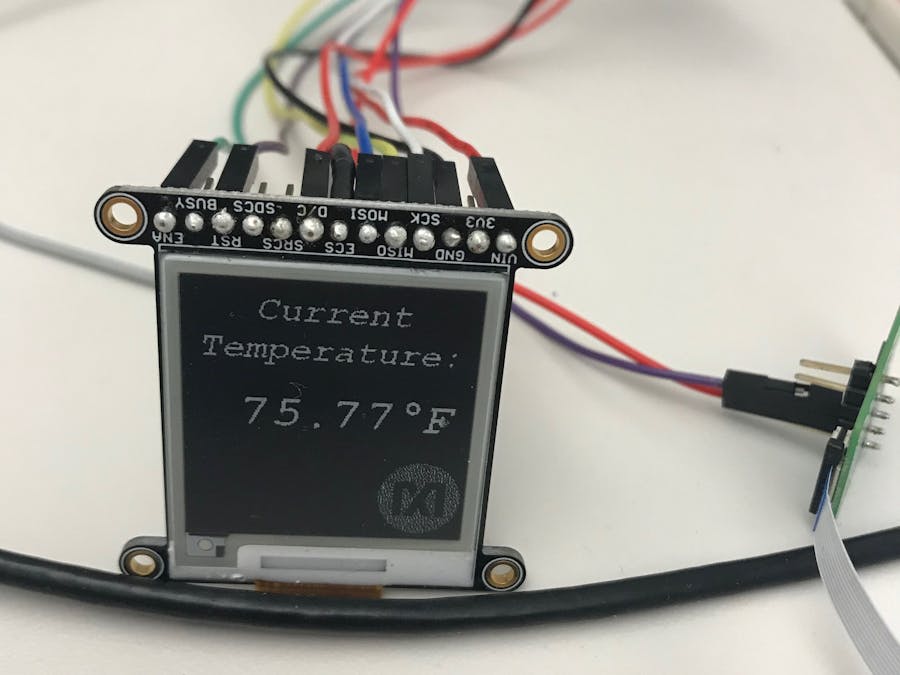 Low-Power E-ink Display W/ Temperature Sensor (Part 1)
