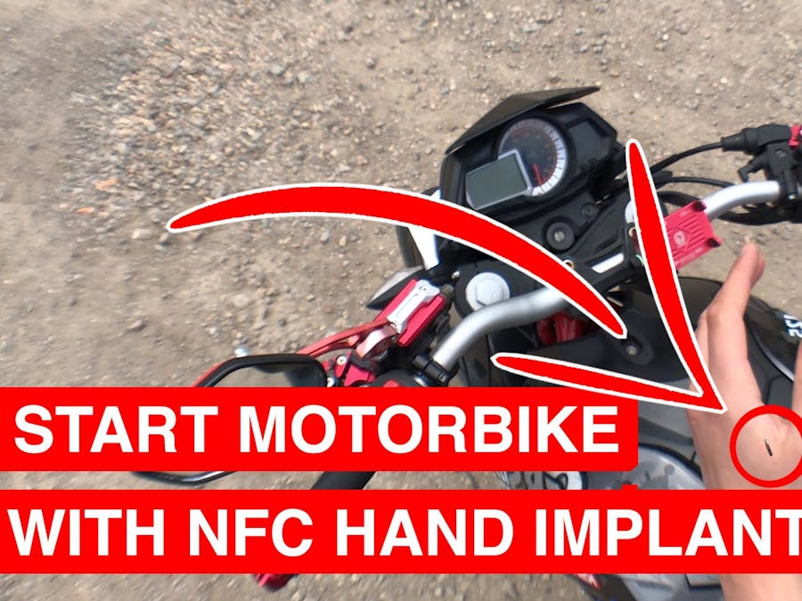 Start Motorbike with NFC Hand Implant