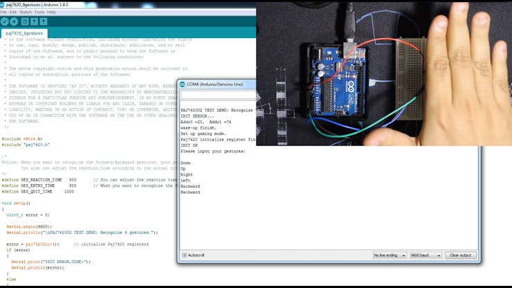 Direct test with the Serial Monitor