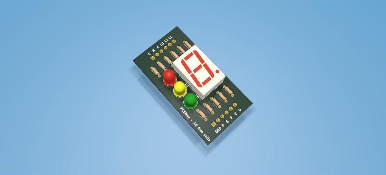 Figure 1 - Temporized Traffic Light PCB.