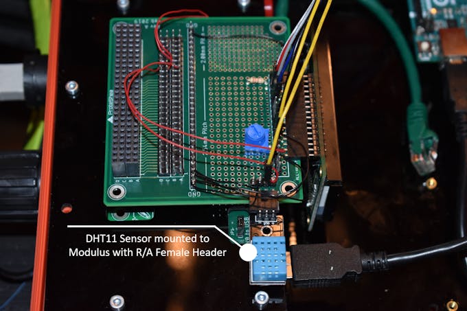 DHT11 Sensor Mounted with Right-Angle Female Header