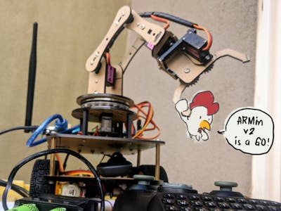 ARMin v2: Simple Robot Car and Arm Controller Using Python