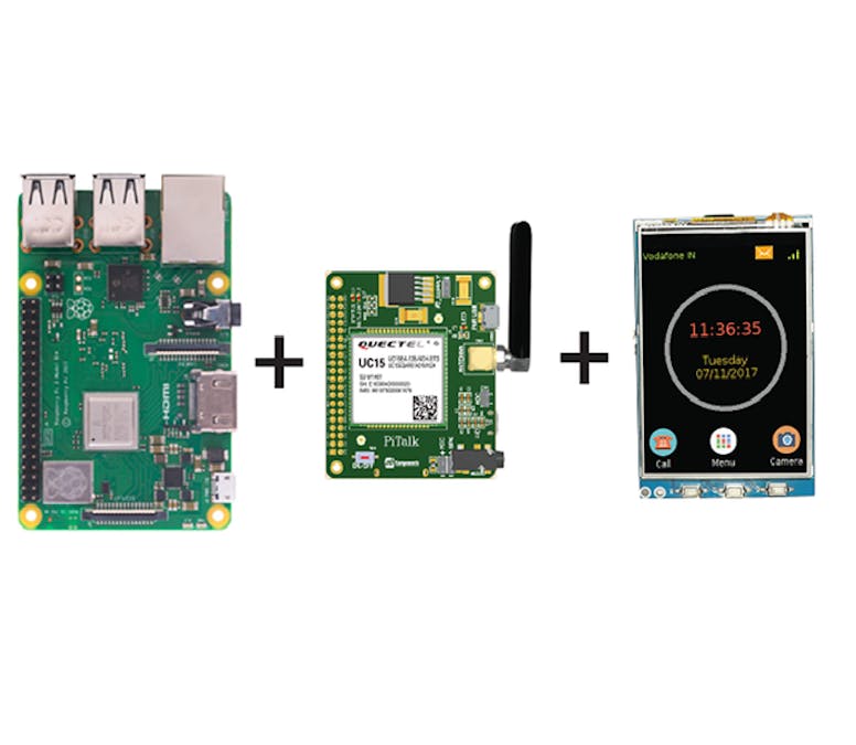 PiTalk - Raspberry Pi 3G Module Smartphone LCD Kit