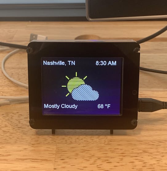 Adafruit PyPortal Weather Dashboard