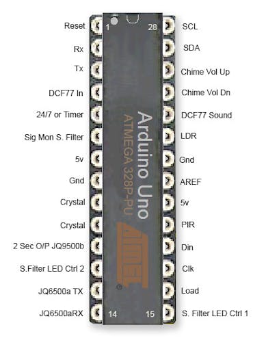 DCF77 Decoder Pins