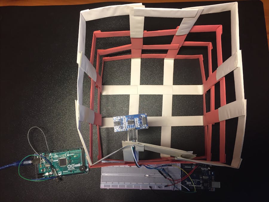 Smart Trash Can with Processing, 2 Arduinos and IR