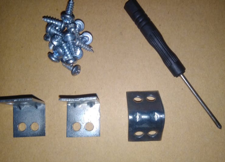 Screws, Screw Driver and Connecting L angle
