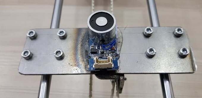 Electromagnet Mounting on the XY table