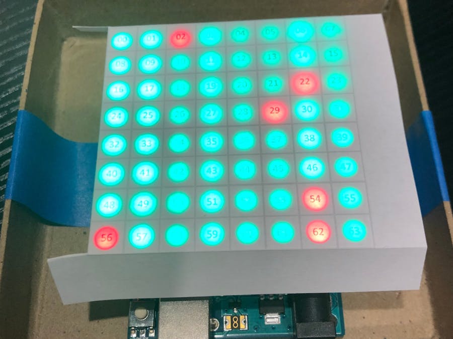 8x8 LED Matrix Random Number Display