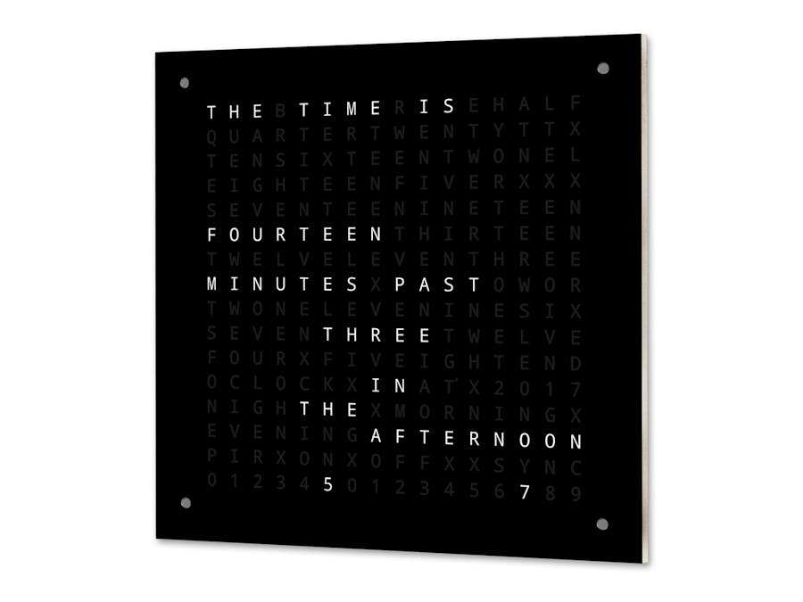 Word Clock with Minute Resolution of Time in Words