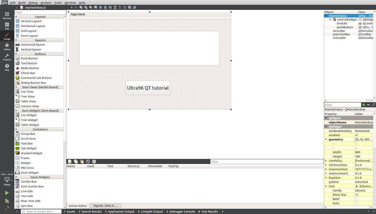Qt5 designer signal slot editor Qt5 designer signal slot editor