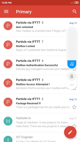 Email notification