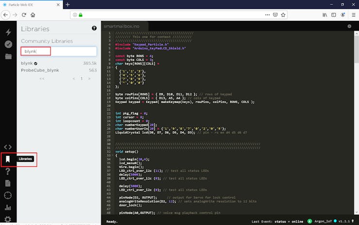 Adding Libraries to the code