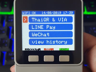 M5Stack Calculator Face as ThaiQR Code EDC Payment Device