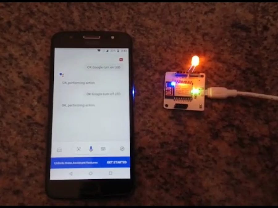 Google Voice Recognition to Control LED