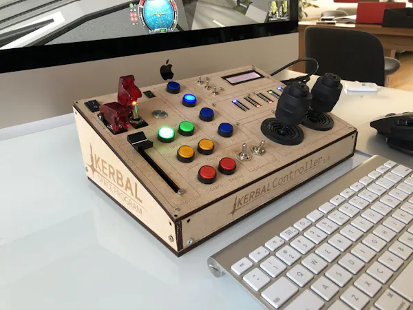 Beautifully Lasered Kerbal Space Program Controller - Hackster.io