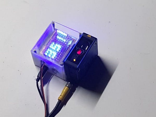Industrial Distance Sensor Controls a Bright Blue LED Display - Hackster.io