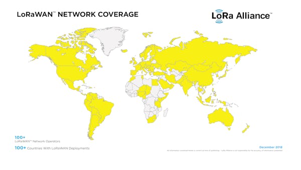 LoRa Alliance Announces New Milestone with LoRaWAN Coverage in 100 ...