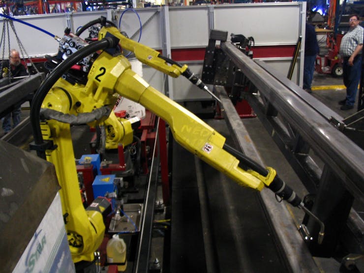 A 6-axis industrial welding robot (📷: Wikipedia)