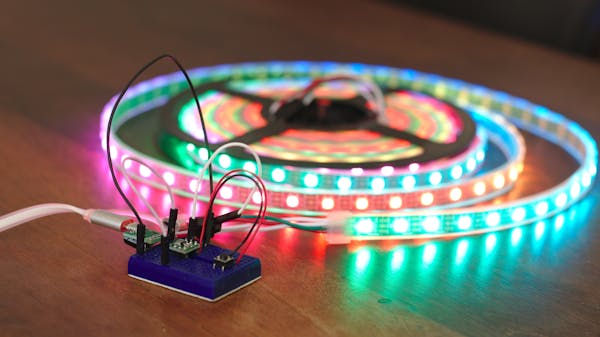 Drive 300 WS2812B LEDs with a Padauk Tech PMS150C MCU - Hackster.io