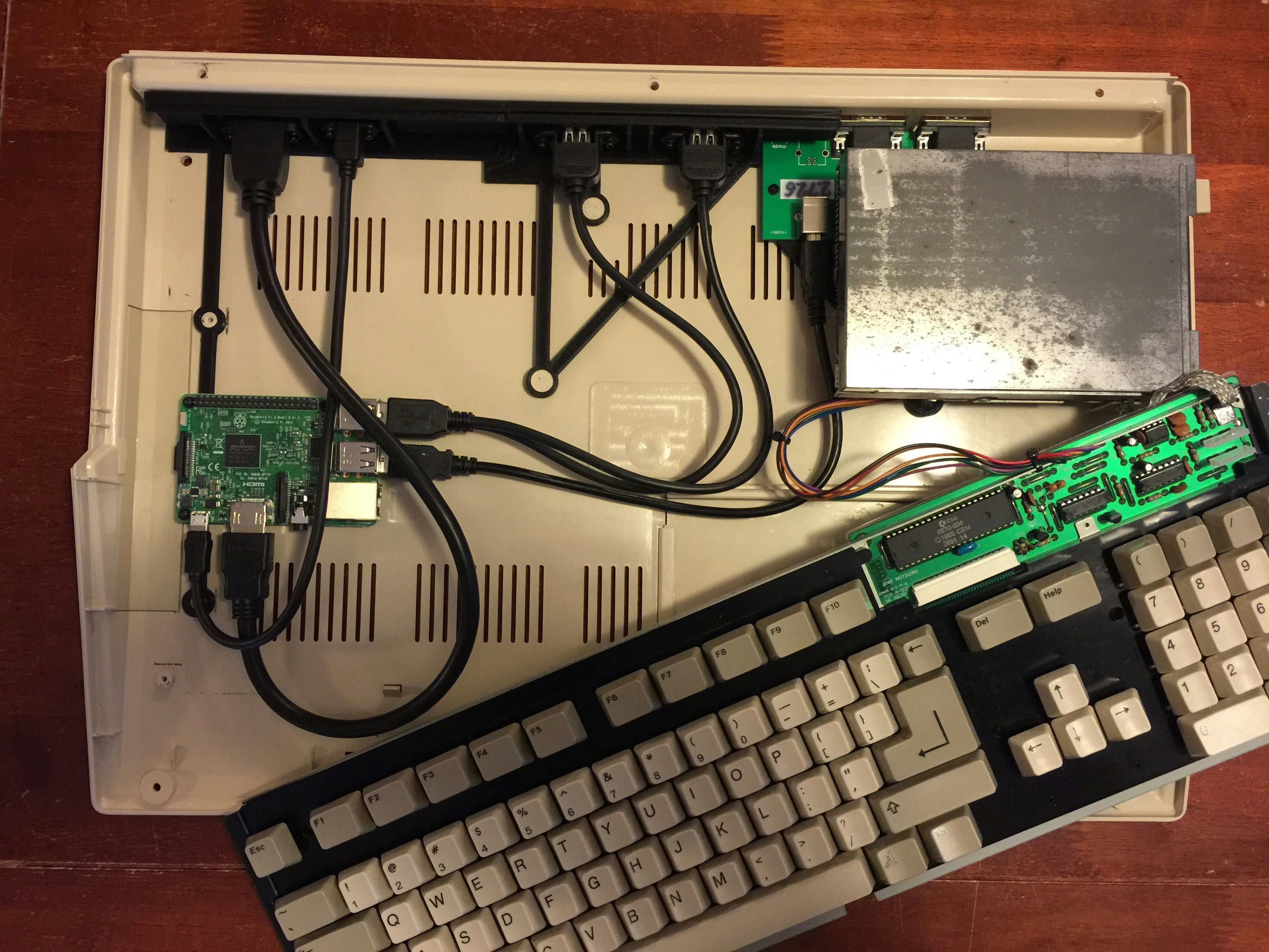 Fitting a Raspberry Pi into an Amiga 500 without Modifying the