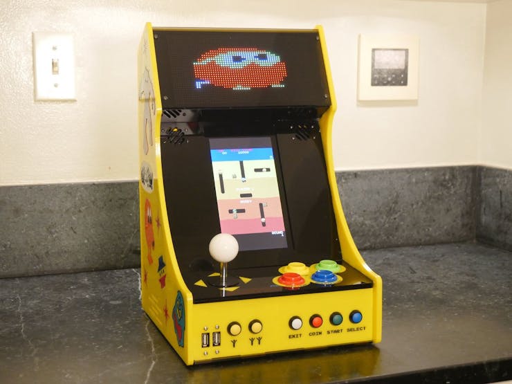 Bartop Arcade Features Brilliant Led Marquee Hackster Io