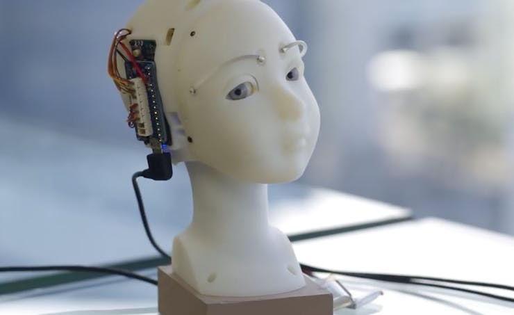 Seer Simulative Emotional Expression Robot Mirrors Human Faces
