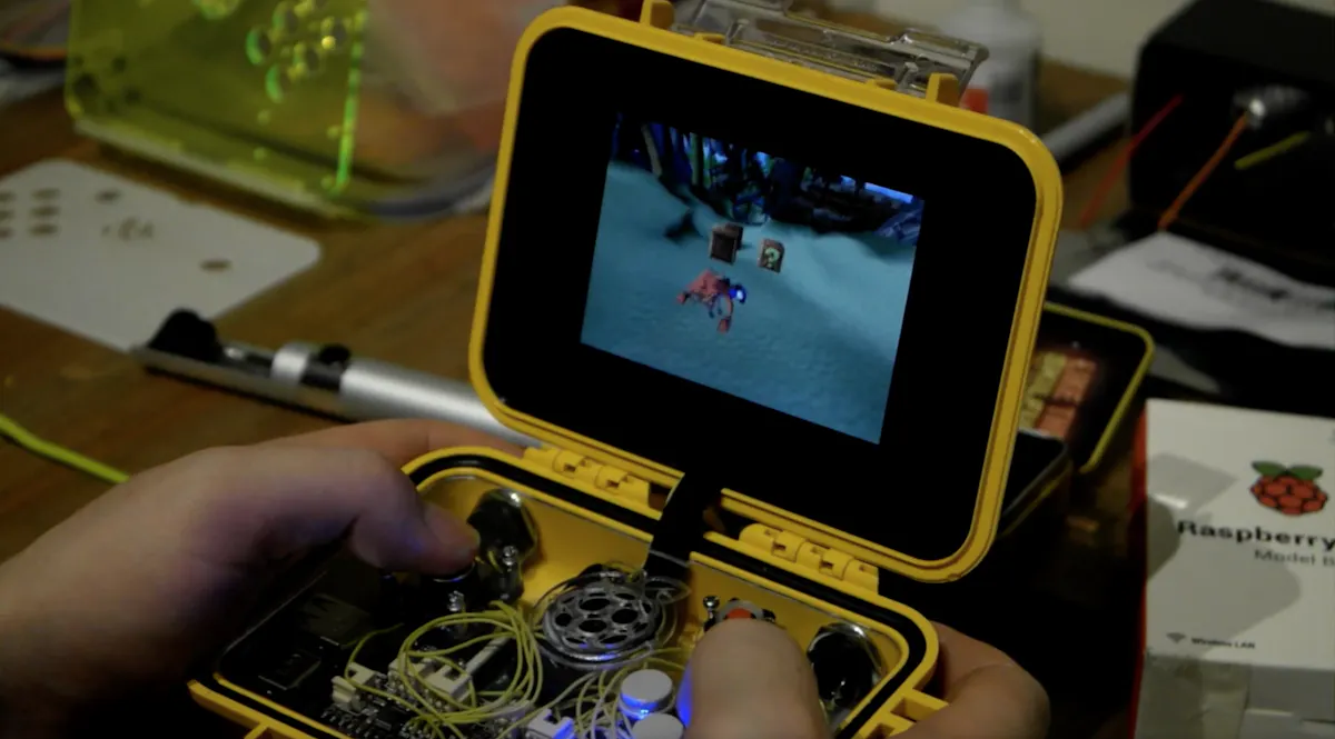 Raspberry Pi 3 + Adafruit Arcade Bonnet + Pelican Case = Rugged
