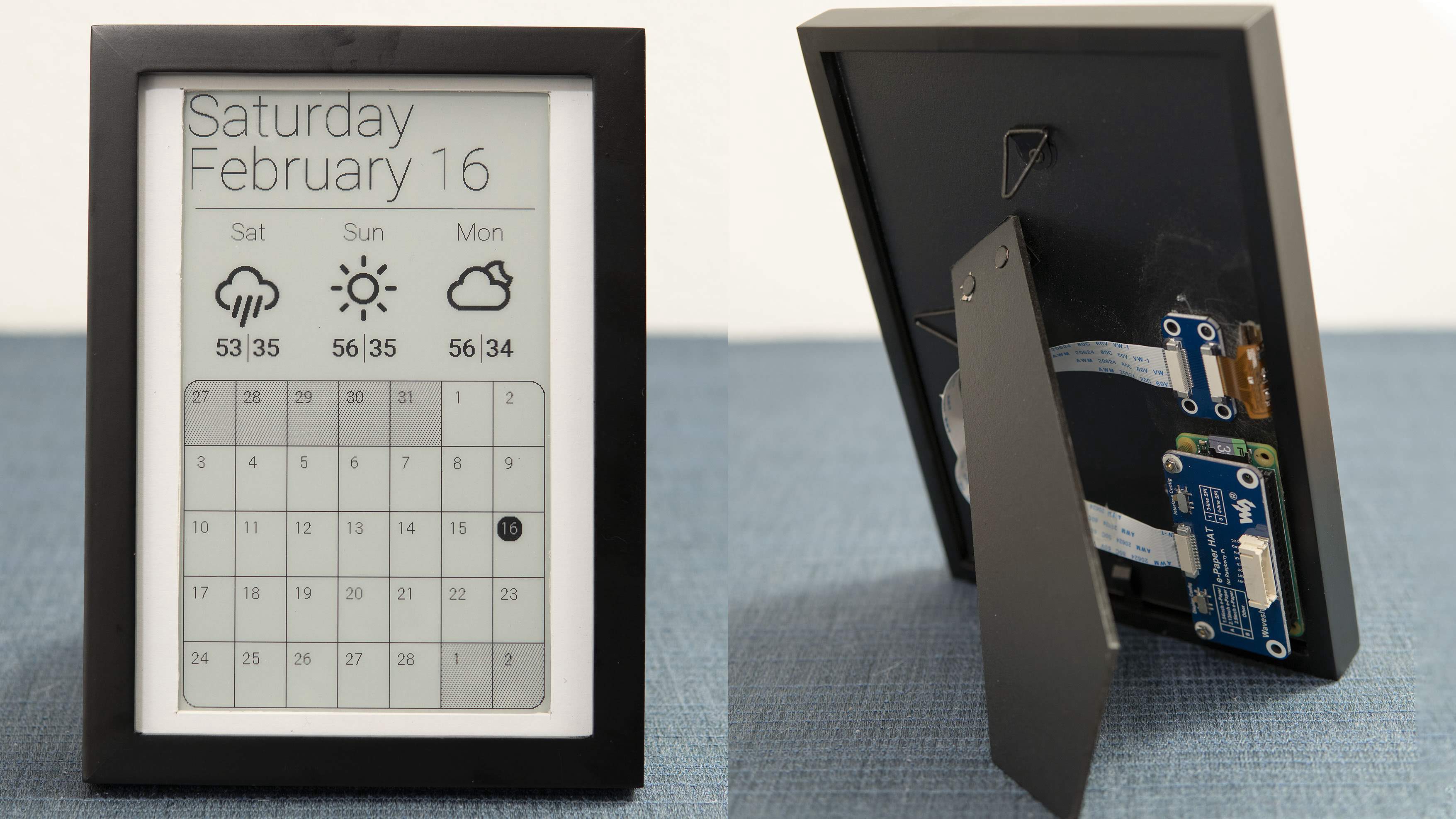 raspberry pi zero e ink display