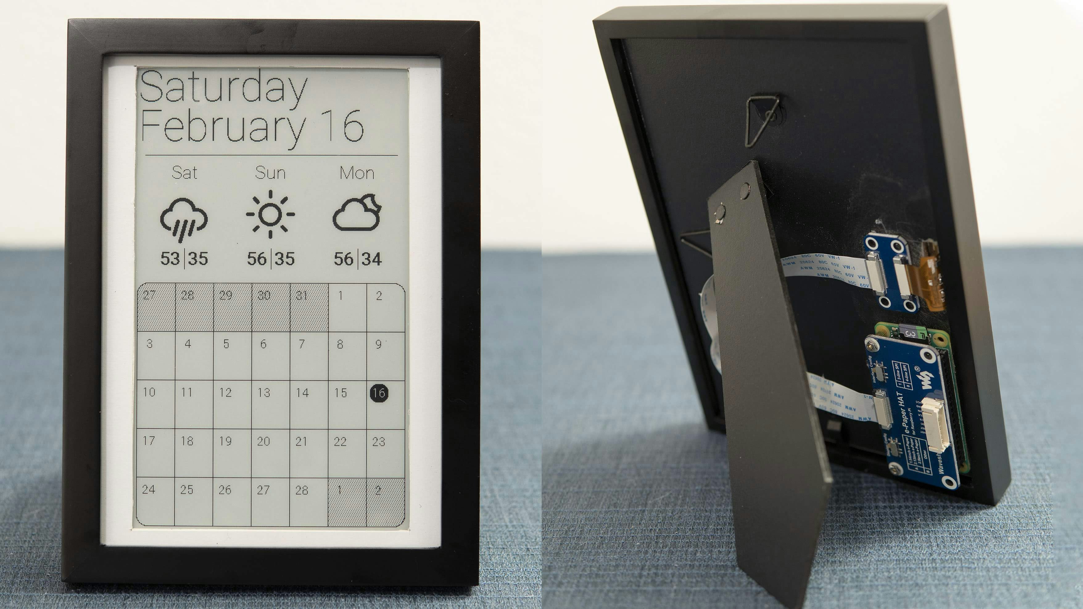 A DIY E-Ink Calendar Powered by a Raspberry Pi Zero W 