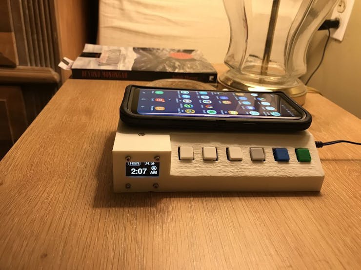 Build A Bedside Smart Home Control Panel With Wireless Phone Charging Hackster Io